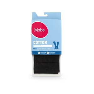 Mabs Cotton Knee Sock – Suosittu tukisukka mustana, valkoisena tai laivastonsinisenä